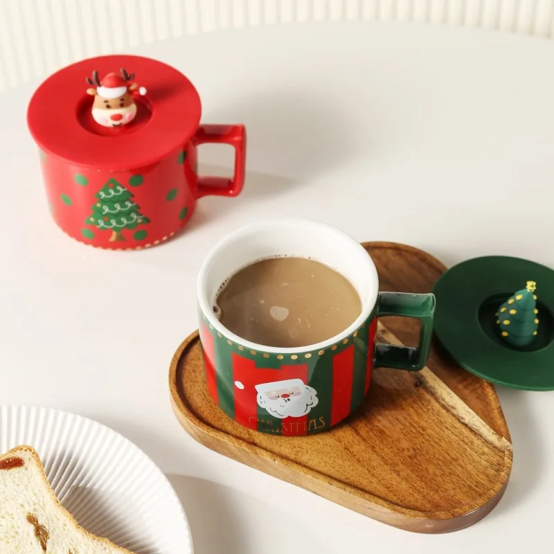 MAIMAI Creative Christmas Ceramic Water Cup - Cute Gingerbread Man