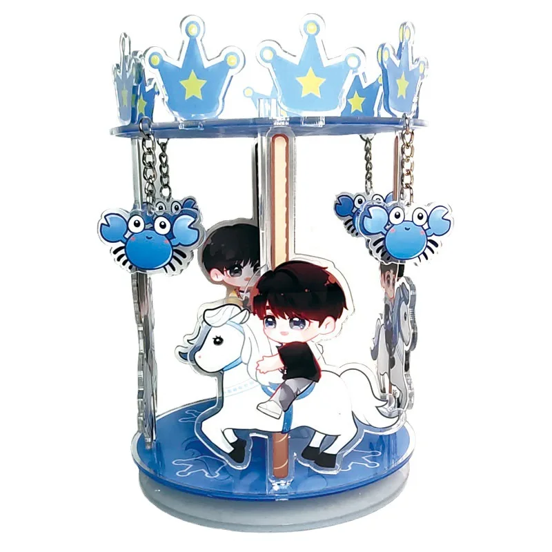 Acrylic Shaker Customized Transparent Stand Desktop Decoration Anime Cartoon Acrylic Carousel