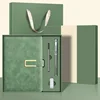 Matcha Green+Bolígrafo de firma+Núcleo de bolígrafo+Unidad USB+Bolsa de caja de regalo