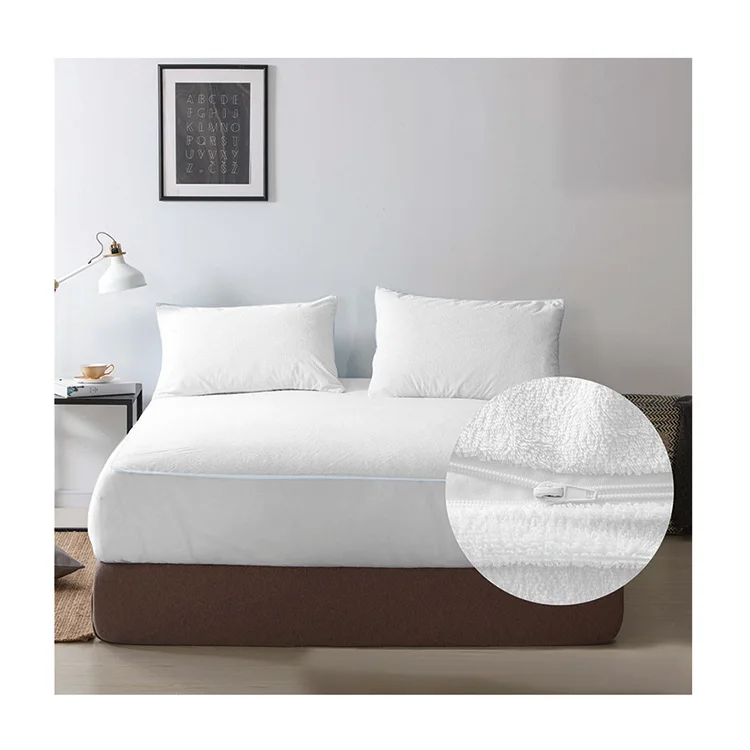 Hypoallergenic Fitted  Cotton Terry Waterproof Cover Mattress Protector