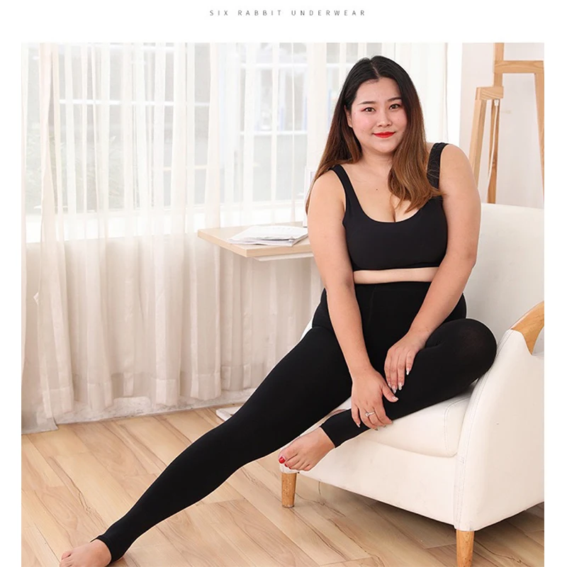 Spring Autumn and Winter New Solid Color Plus Fertilizer Plus Velvet Thick Thin Velvet One Piece Socks Leggings