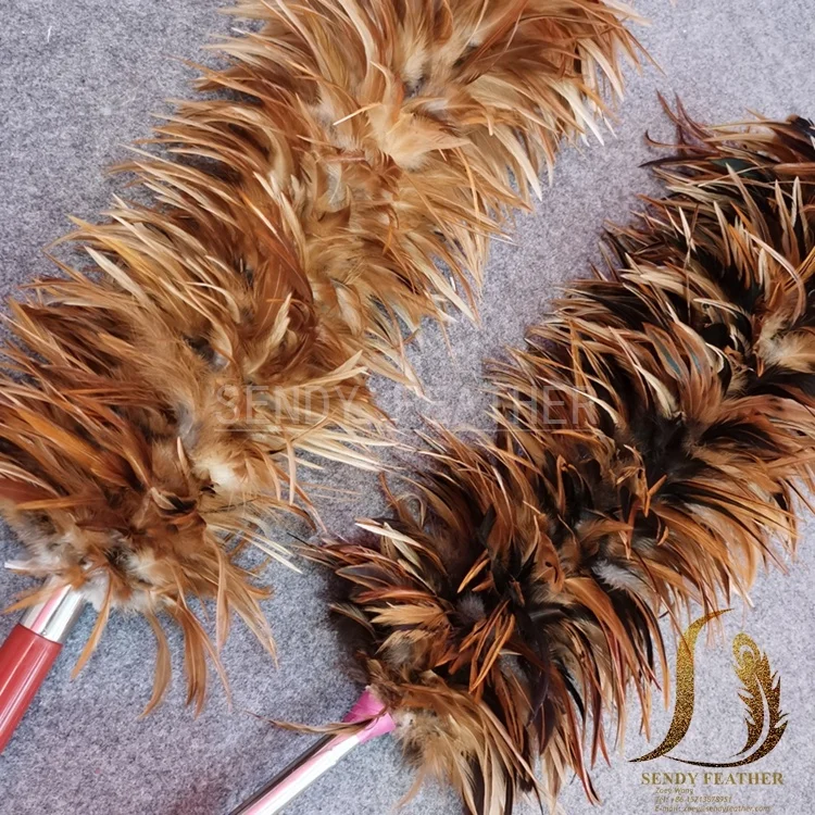 Frange De Plumes De Coq Sowder 13-18cm Large - Lot De 4,6m Pour Couture Et Décoration