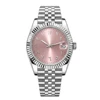 Silver case+Pink Dial