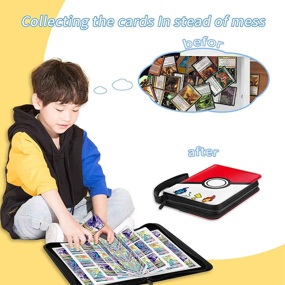Custom Trading Card Binder with 900 Pockets Business Card Holder for Basketball Baseball Football Cards