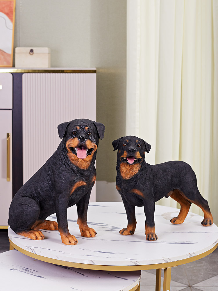 Buste Miniature Rottweiler - Statue Chien Art Dog FR | Édition Limitée, Résine/bronze, Pologne