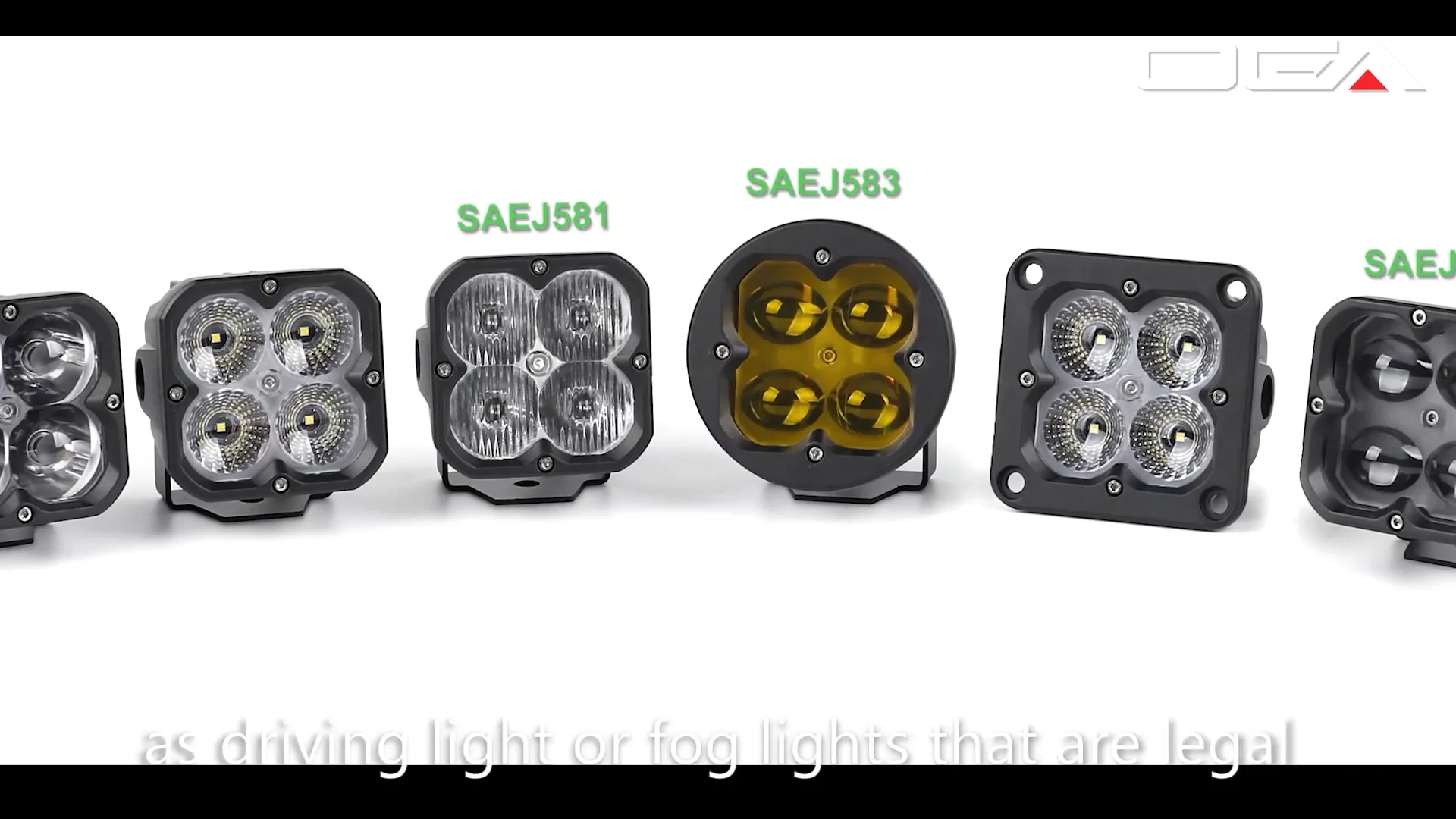 Oga 3012 Series Street Legal Pod Light Yellow Driving Beam 3 Inches