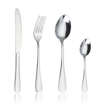 Cheap stainless steel cutlery set with high quality  brushed gold flatware