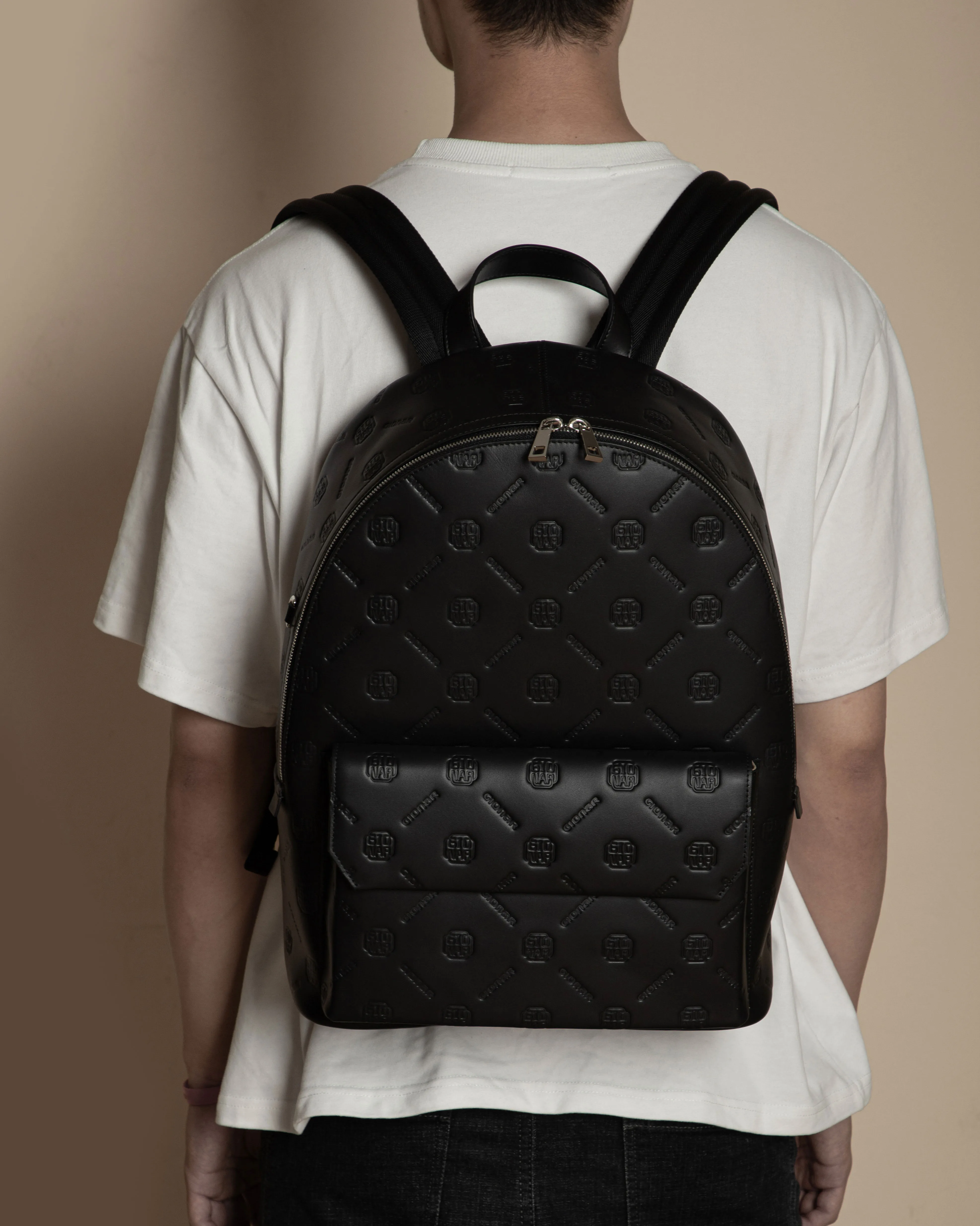 Custom Designer Real Genuine Leather Womens Backpacks Laptop Bag Black ...