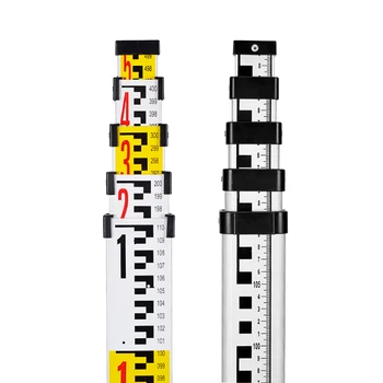 Thickened Aluminum Tower Telescopic Rod Ruler Spirit Optical Level ...