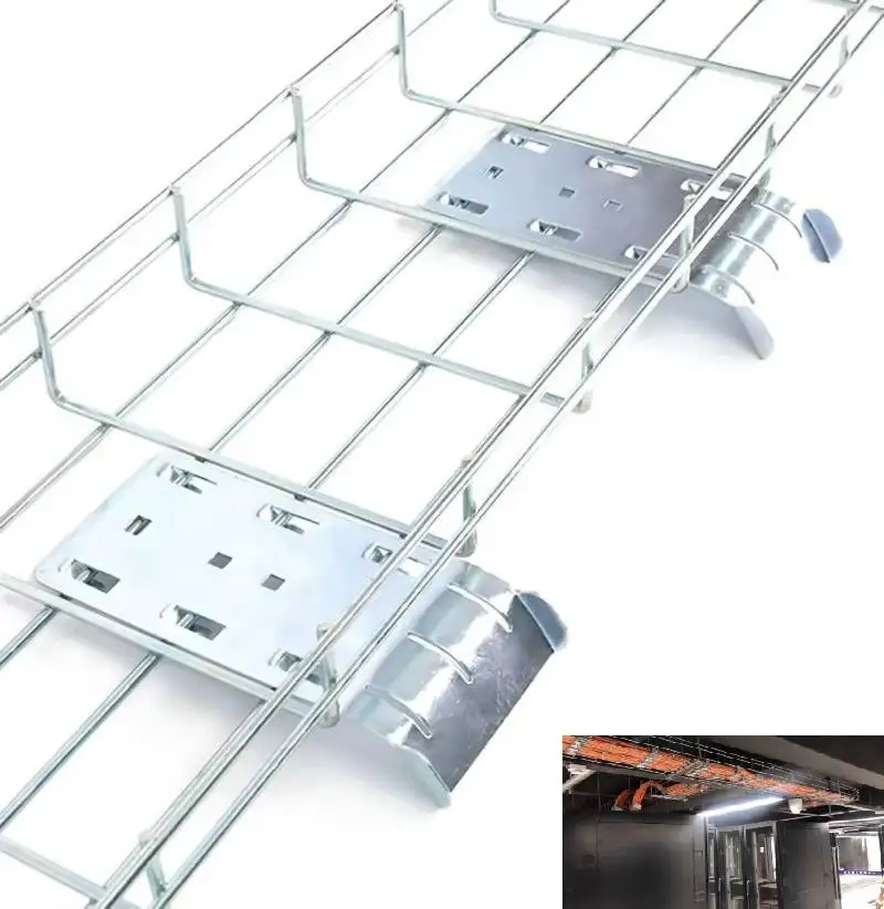 Songyin Kunshen Galvanized Wire Mesh Cable Tray With Accessories in Data Center 100mm