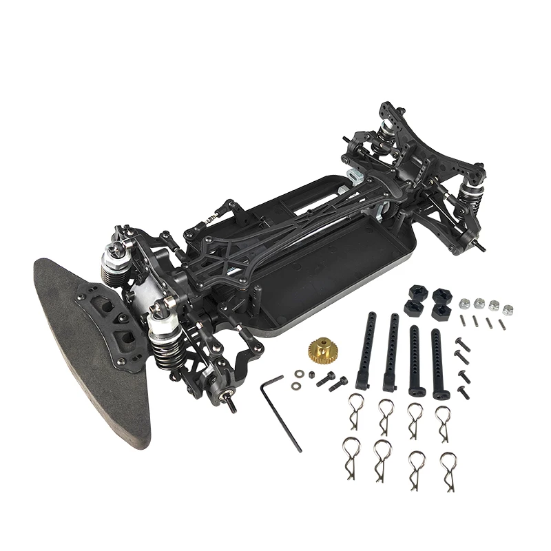 1 10 Scale 4X4 on Road Club Racer Rolling Chassis RC Cars KIT W/o Electronics Parts/Tyres/Body Shell for Sale Hobby Grade Car