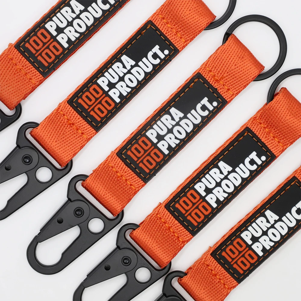 Custom High Strength Tactical Webbing Key Ring Holder Strap