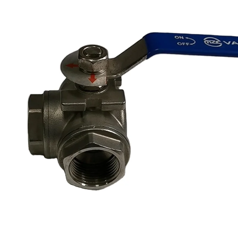 Ss 3-Way Stainless Steel Thread Ball Valve CF8M CF8