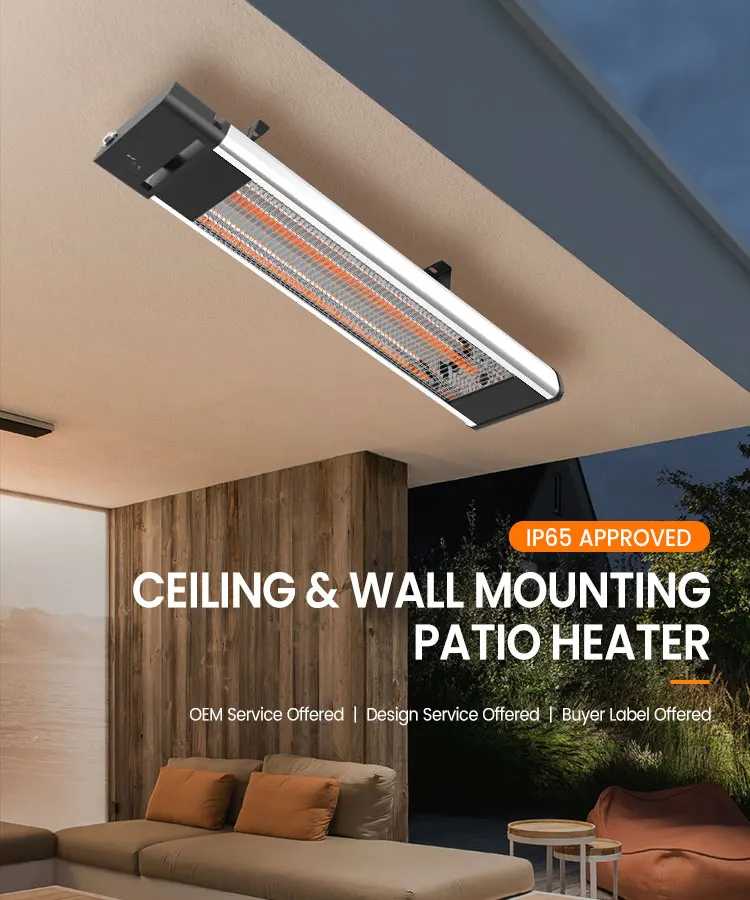 Wall Mounted Ceiling Mounted Infrared Patio Heaters Electric