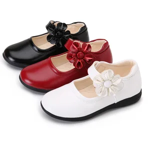 Girls School Uniform Mary Jane School Shoes Party School Princess Wedding Flower Dress Kids Shoes Girls Dress Shoes