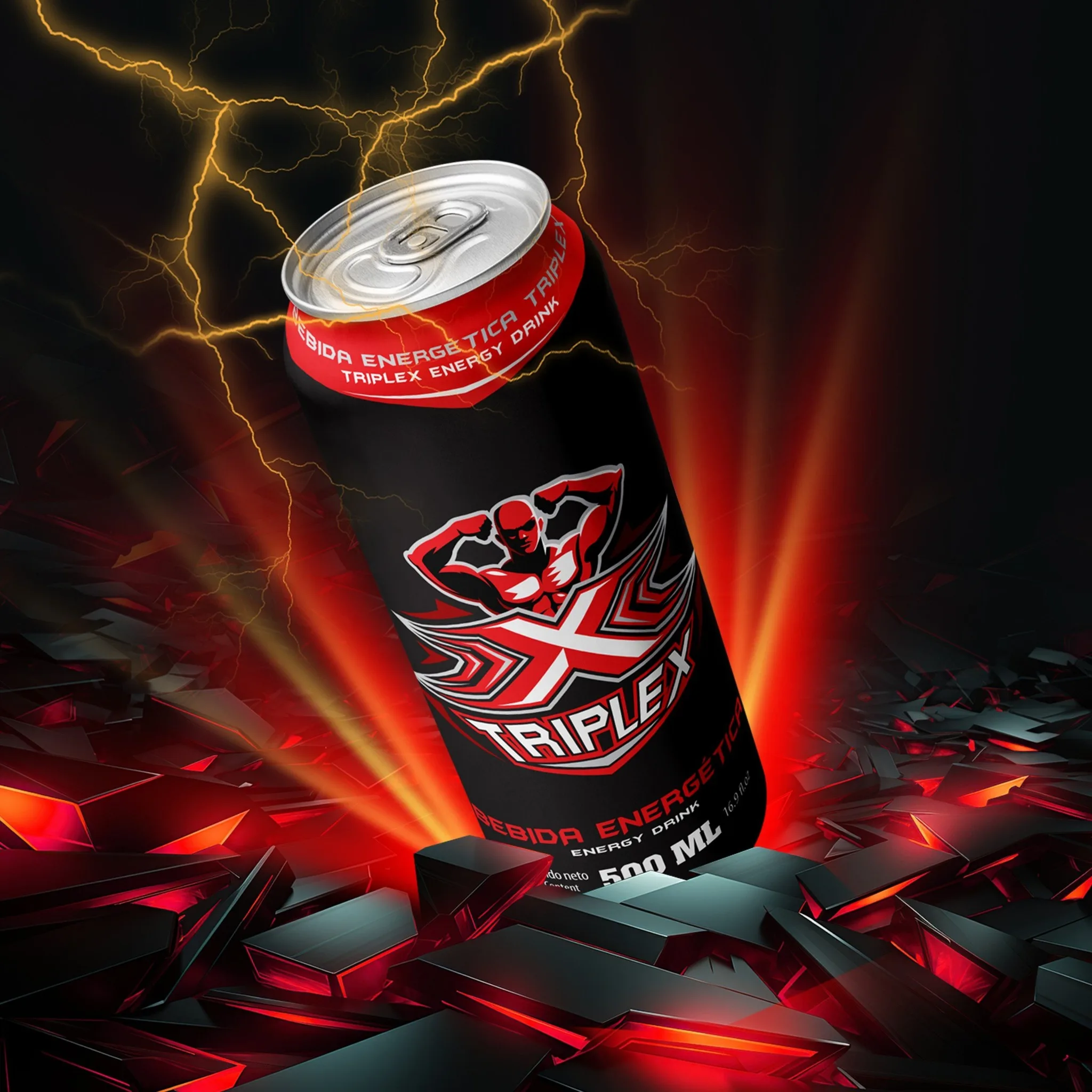 Triple X 에너지 드링크 - 카페인, 타우린 함유 음료 박스/캔