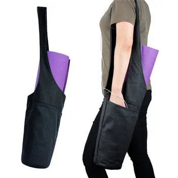 Black Yoga Mat Tote Bag Yoga Gym Carry Bag