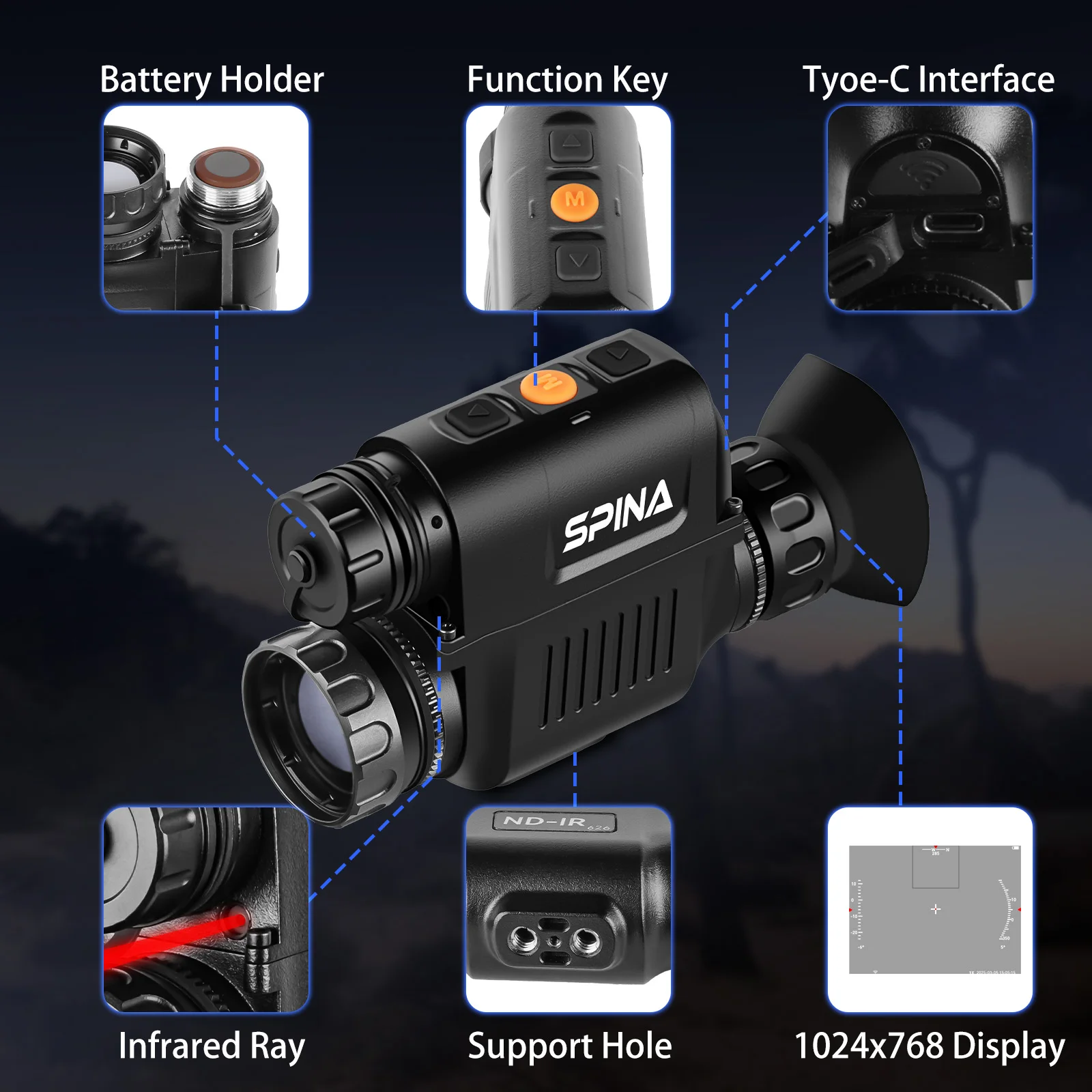 ND-IR 626 High Resolution Thermal Imager 640x512 Lightweight Head