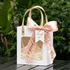 White+Lafite Grass+Ribbon+Tag