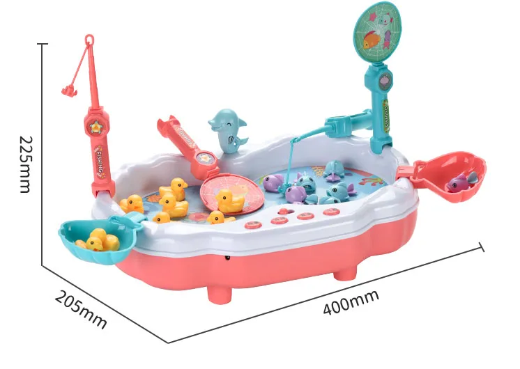 Детские летние водные игрушки, электрическая Магнитная игрушка для рыбалки, Детская электрическая рыболовная игрушка на батарейках