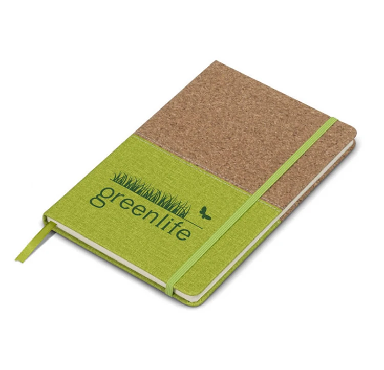 Custom Logo A5 Recycled Journal Hardcover Classmate Lined Paper Cork