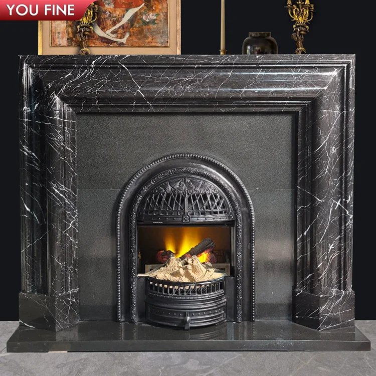 Indoor Classic Arched Marble Fireplace Surround