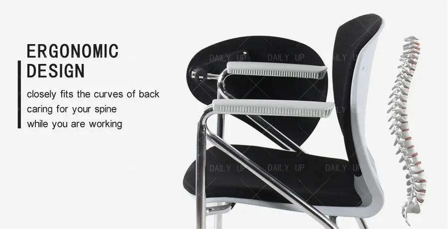 Padded Training Chair With Folding Tablet And Cushion Office Chair With Armrests 2024 New Design For Lecture Meeting Conference