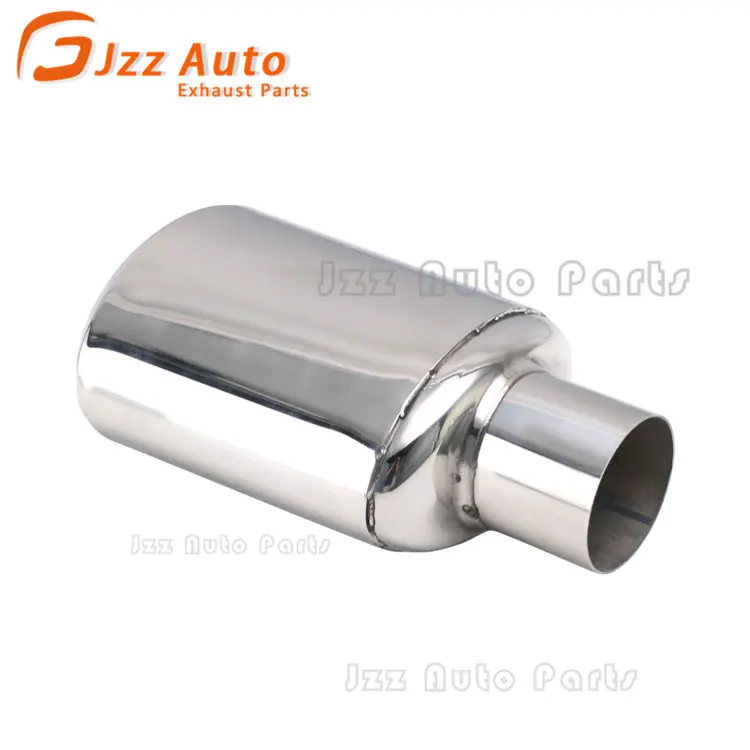Stainless Steel Car Exhaust Tip, Universal Car Exhaust Pipe Modification Tail Throat Tail Pipe, 1.5 - 2Steel Exhaust Tips Chrome-Plated Finish Tailpipe