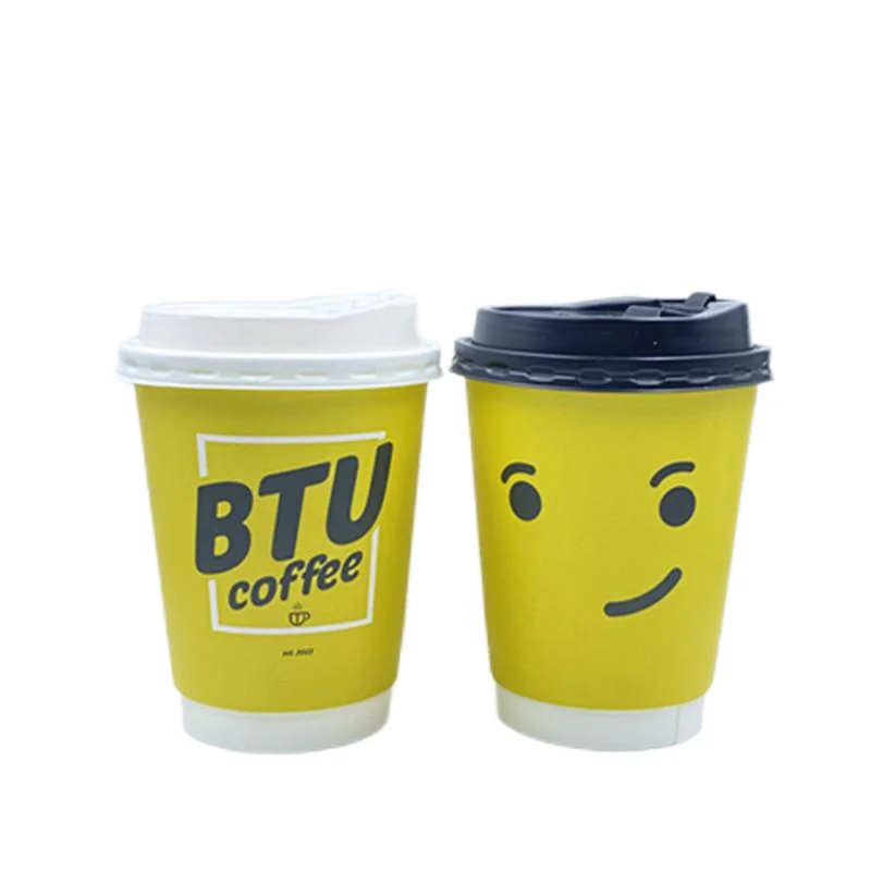 2024 Newest Bubble Tea Shop Double Wall Wear Resistant Paper Cups ...
