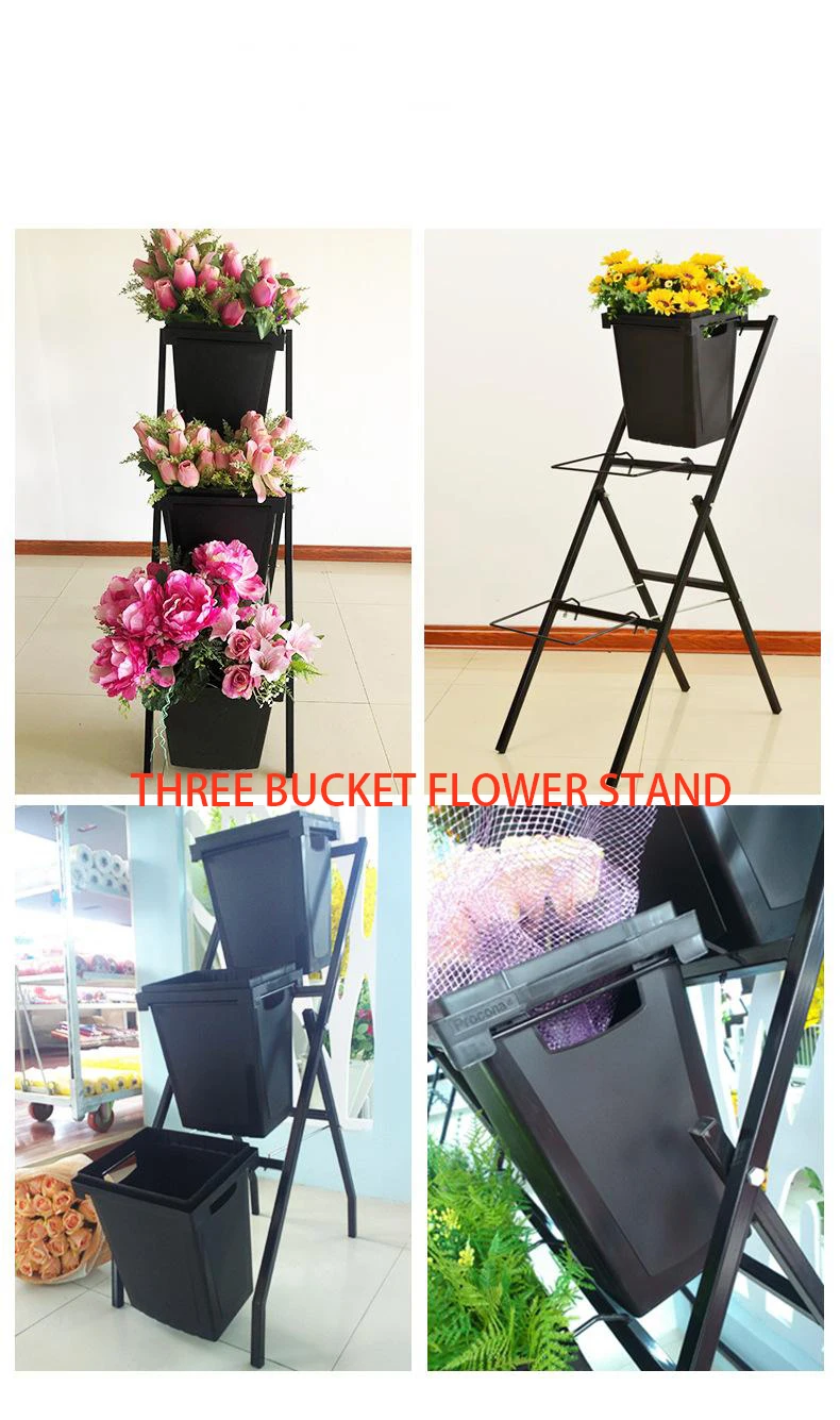 Metal High Quality Flower Display Stand Florist Home Plant Display Flower Stand Storage Rack