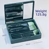 Macaron 5 brushes with mirror cover [dark green]
