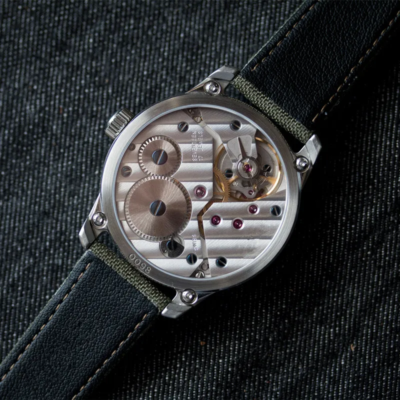 luxury ETA 6497 hand winding movement brass pilot watches