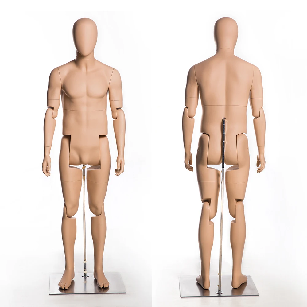 HM02-G Nude Male Flexible Simulation Mannequin Full Body Posing Freely Movable Joints Articulated Mannequin