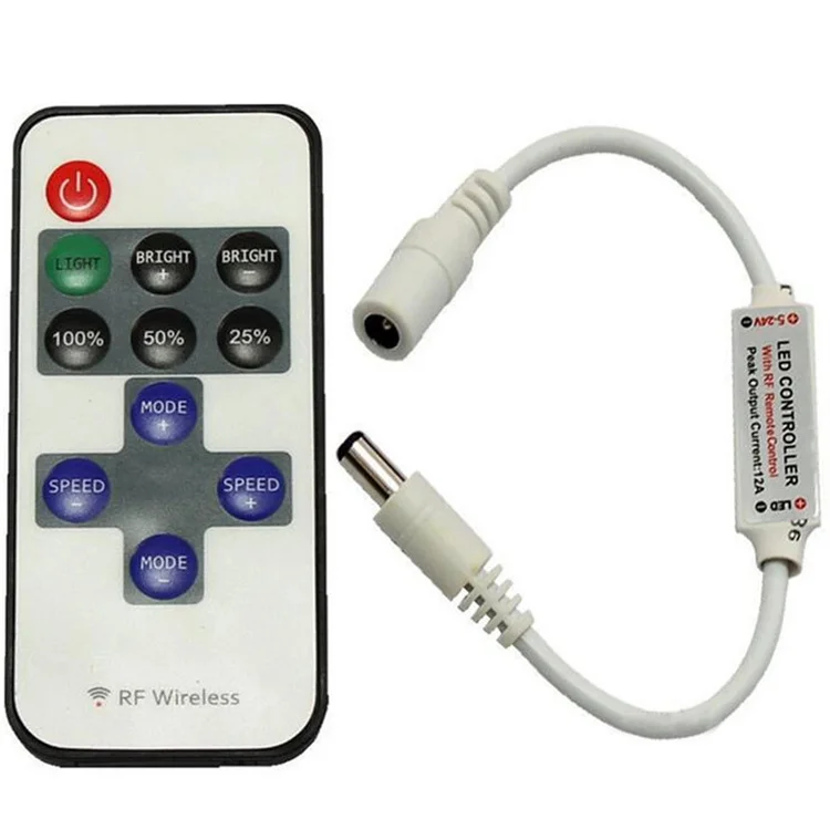 11 Keys RF Wireless Single Color Led Strip Dimmer Remote Controller for SMD 5050 2835 3014 5630 LED Strip Light