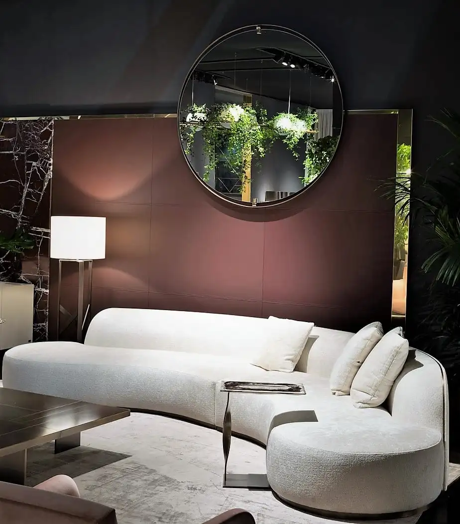 Modern latest living room sectional fabric leather sofa designs curved velvet sofa set furniture