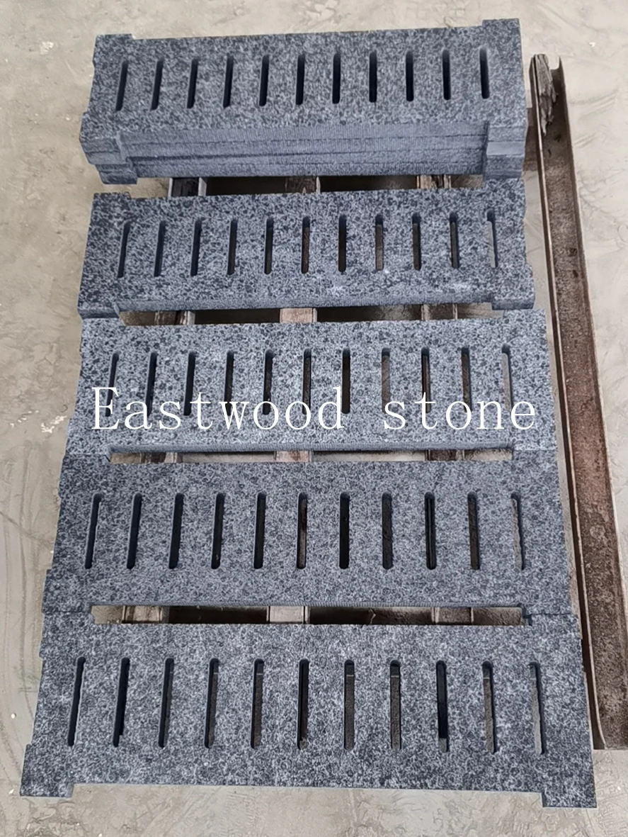 Black Basalt Swimming Pool Overflow Drain Grates and Troughs