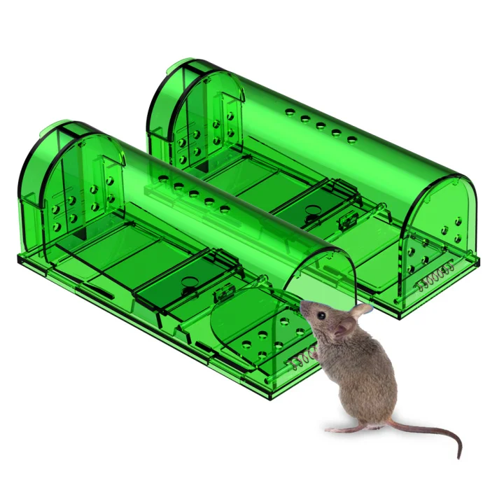 Humane Mouse Trap Catch and Release | Mice Trap No Kill for mice | Outdoor  Mousetrap Catcher Non Killer Large Mole Capture Cage (2 Pack)