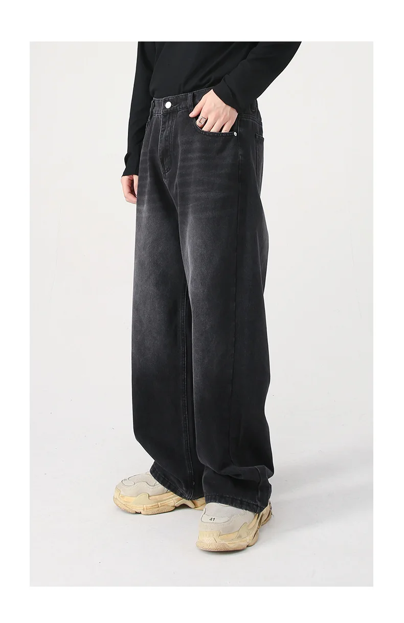 Custom Baggy Loose Vintage Casual Straight Custom Denim Pants Fabric Male Denim Jeans Man Men's Jeans Men