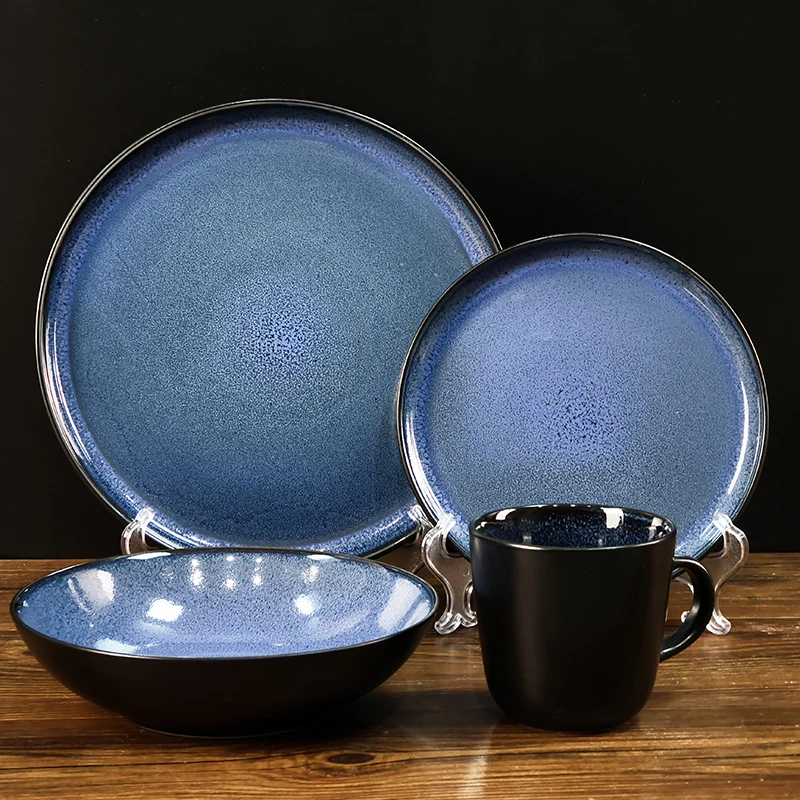 16 Piece Ceramic Dinnerware Set High - Temperature Firing, Sturdy ...