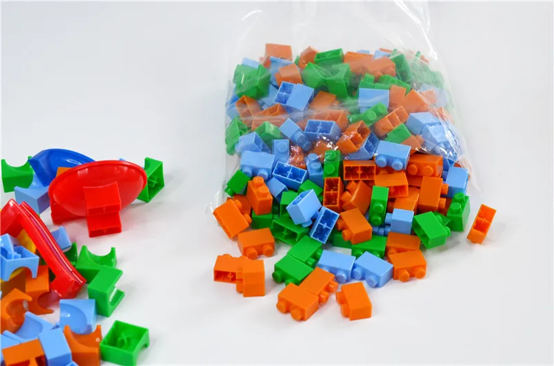 Kids DIY Building Blocks 328pcs Bricks Track Maze Toy Kids Educational ABS Plastic Marble Runs