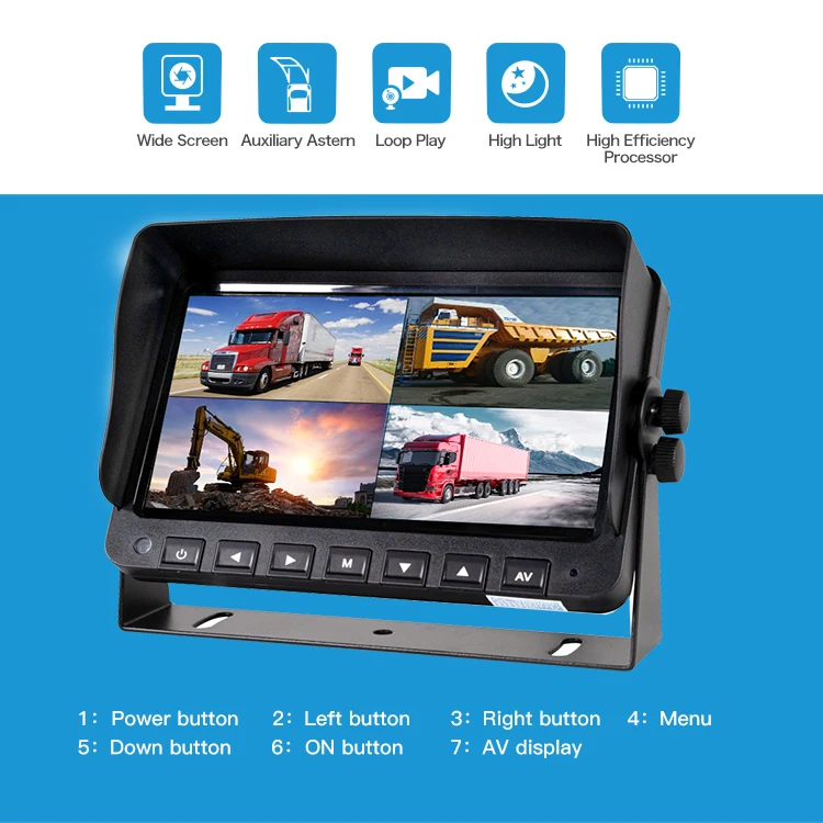 Iso Factory 7 Inch Digital Screen Car Monitor Rear View Recording ...