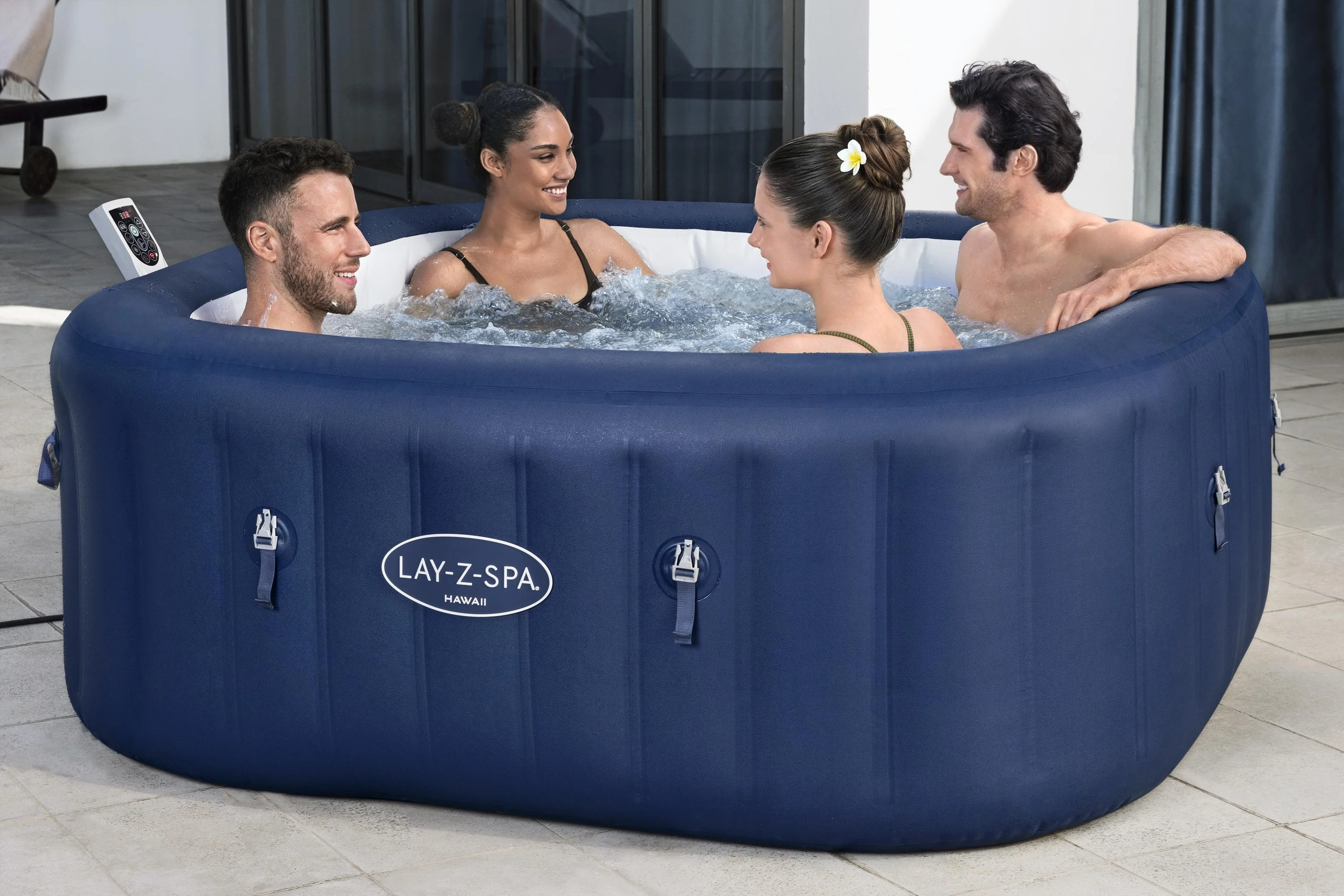 Energy-Efficient Bestway Lay-Z-Spa Hawaii Inflatable Hot Tub for