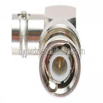 75 ohm L-shaped BNC male right angle to BNC female adapter connector