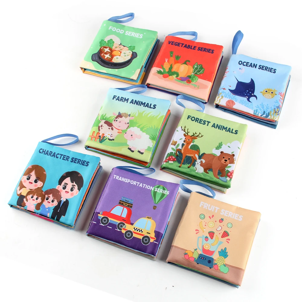 8pcs Cloth Book Baby Soft Book Baby Sensory Book With Sound Baby