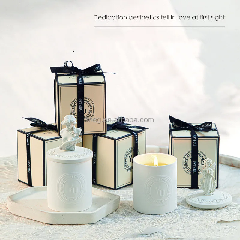 White Ceramic Cauldron Candle Jar Tin Candle Jars With Lid Buy White