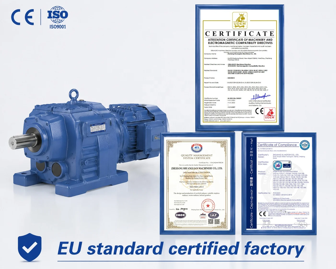 R Series 3 Stage 2.2kw Single Helical Transmission Gearbox Reduction Motor Cast Iron 50:1 Gearbox