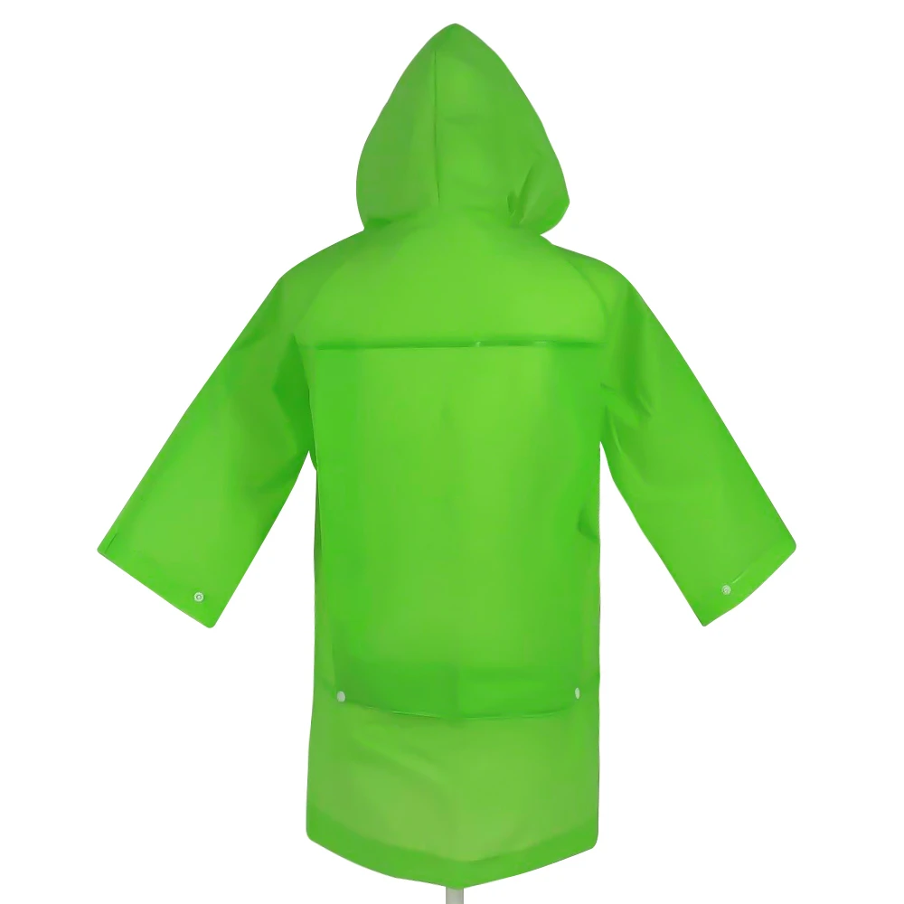 绿色书包儿童雨衣4至12岁印刷纸箱支撑