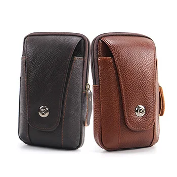 Classic fashion mobile phone bag Pressure resistant and Durable cowhide mobile phone bag Trendy and Versatile mobile phone bag