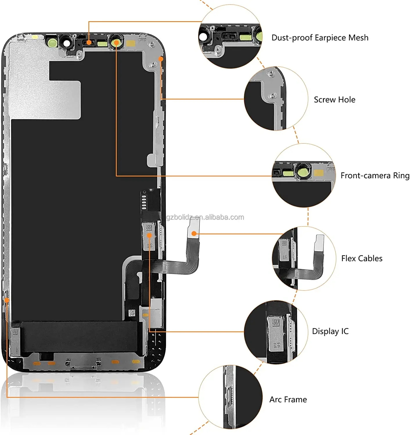 iPhone 14 Pro Max LCDディスプレイ交換用スクリーン（18ヶ月保証）