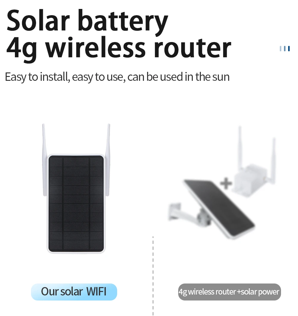 Outdoor Waterproof 4g Lte Solar Wifi Router Builtin 18650 Battery With